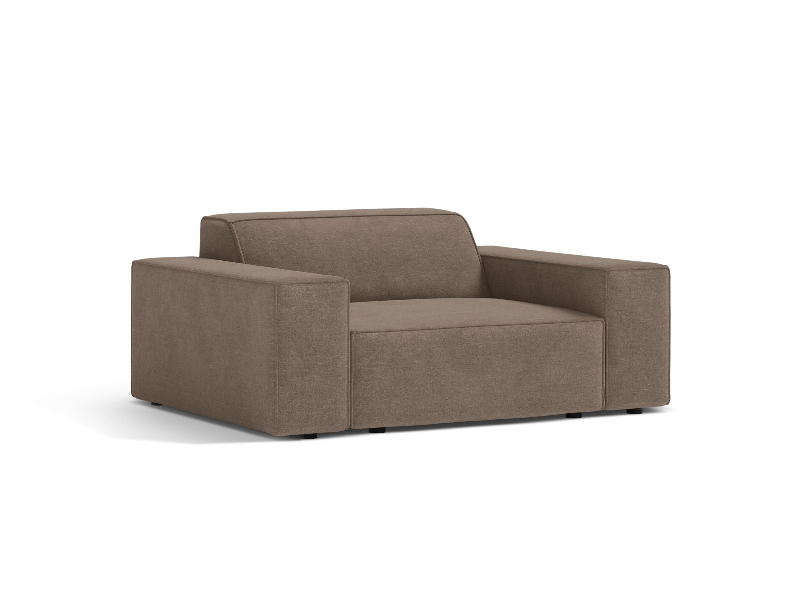 Eleganter 1-Sitzer Sessel Jodie in stilvollem Cappuccino-Liberty, ideal für gemütliche Wohnräume und modernes Design.