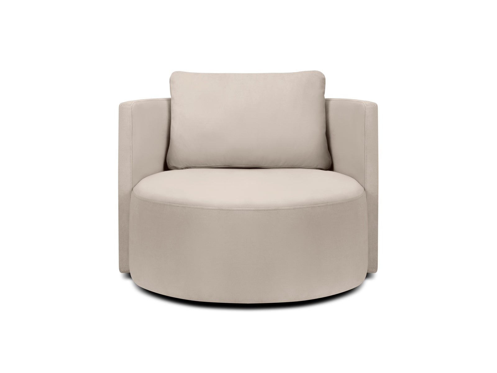 Bliss Swivel Velour Armchair 1 Sitzer in Beige präsentiert im Onlineshop von KAQTU Design AG. Sessel ist von Micadoni