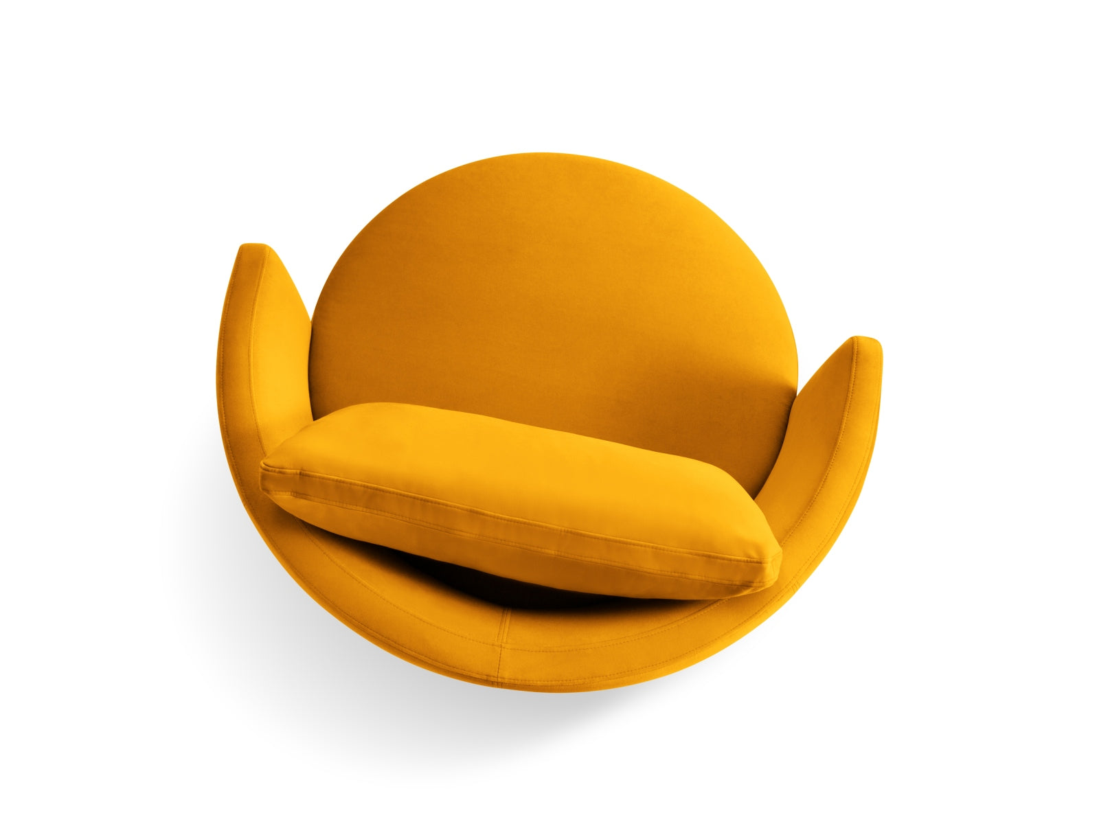 Bliss Swivel Velour Armchair 1 Sitzer in Yellow präsentiert im Onlineshop von KAQTU Design AG. Sessel ist von Micadoni