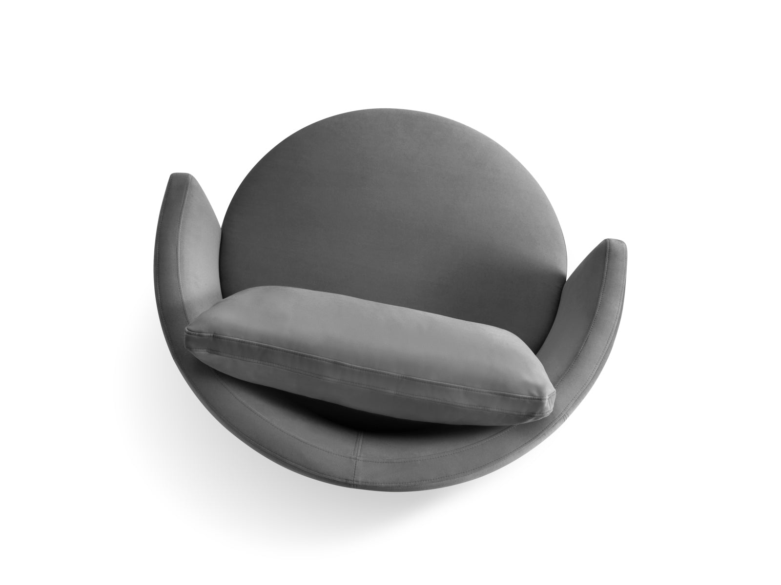 Bliss Swivel Velour Armchair 1 Sitzer in Dark Grey präsentiert im Onlineshop von KAQTU Design AG. Sessel ist von Micadoni