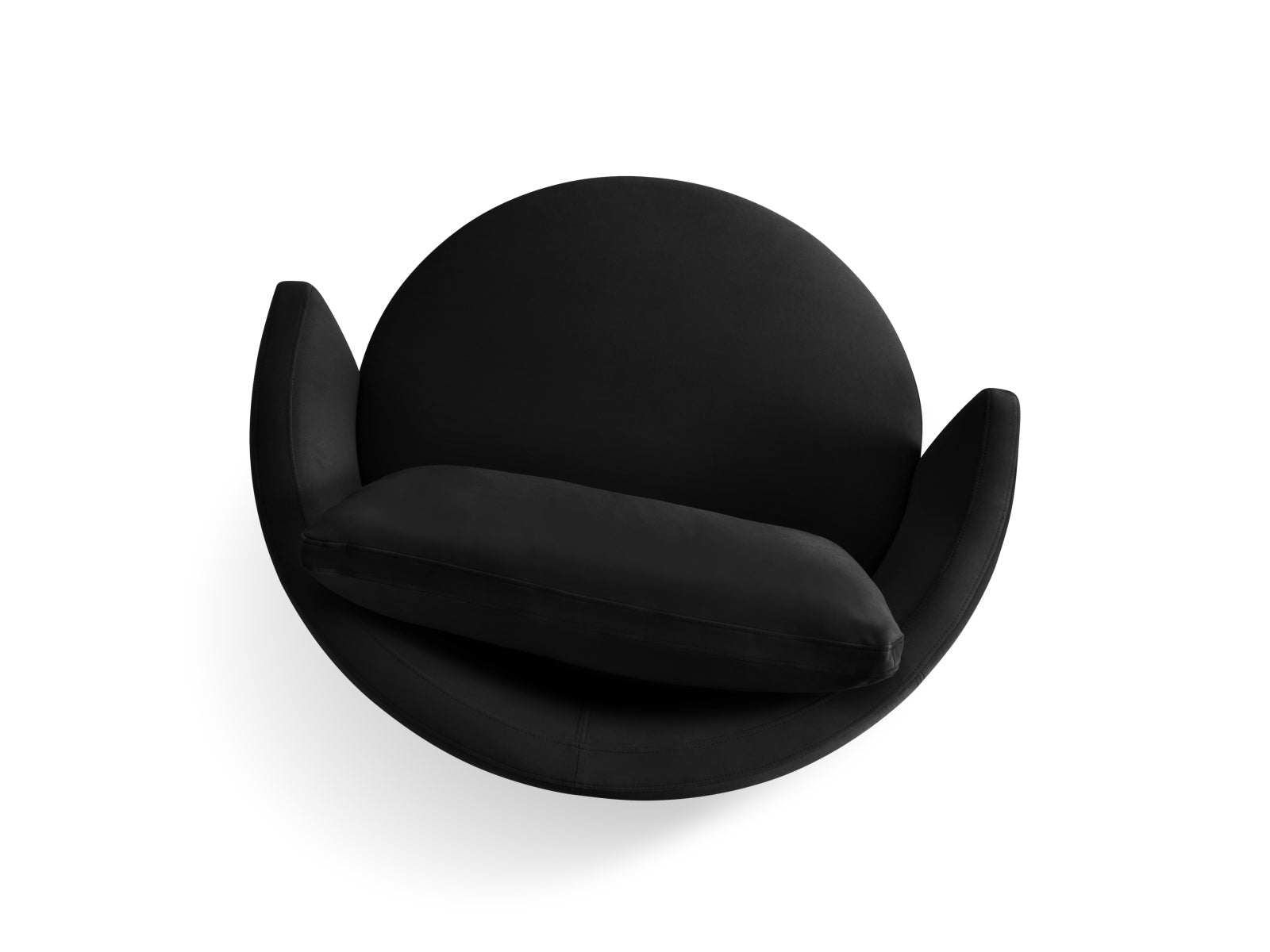 Bliss Swivel Velour Armchair 1 Sitzer in Black präsentiert im Onlineshop von KAQTU Design AG. Sessel ist von Micadoni