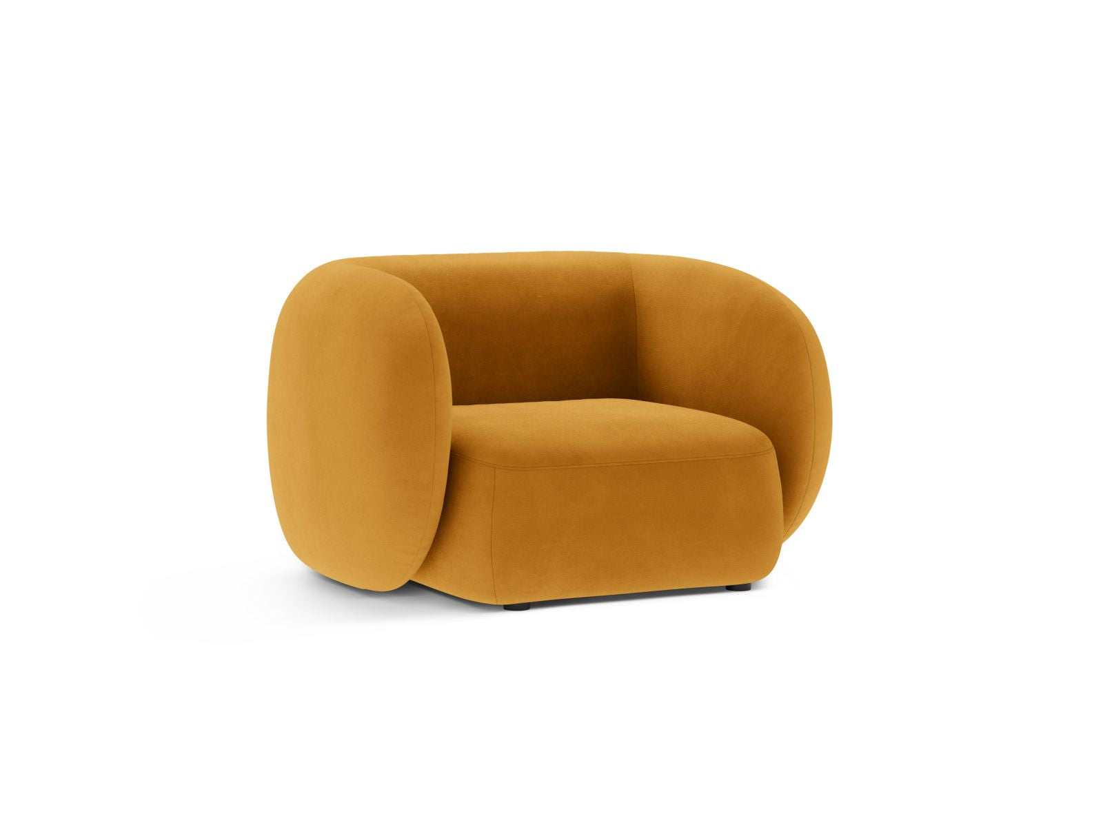 Eleganter 1-Sitzer Sessel Kate in leuchtendem Gelb, ideal für stilvolle Wohnräume, von Micadoni, präsentiert von KAQTU Design AG.