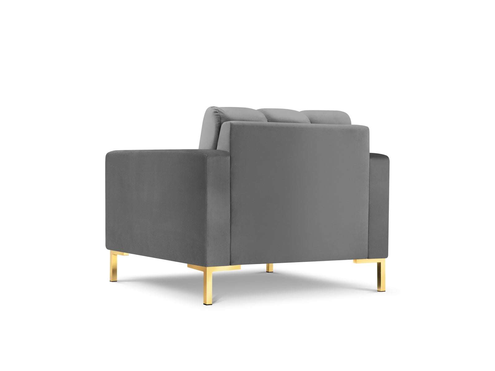 Mamaia Velour Sessel 1 Sitz in Light Grey/Gold präsentiert im Onlineshop von KAQTU Design AG. Sessel ist von Micadoni