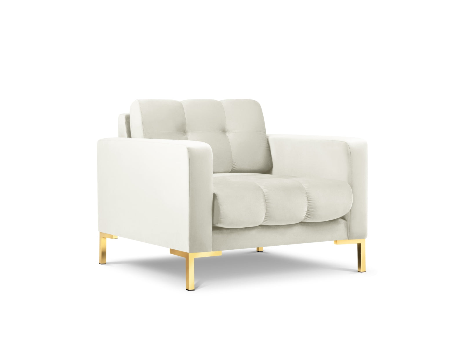 Mamaia Velour Sessel 1 Sitz in Light Beige/Gold präsentiert im Onlineshop von KAQTU Design AG. Sessel ist von Micadoni