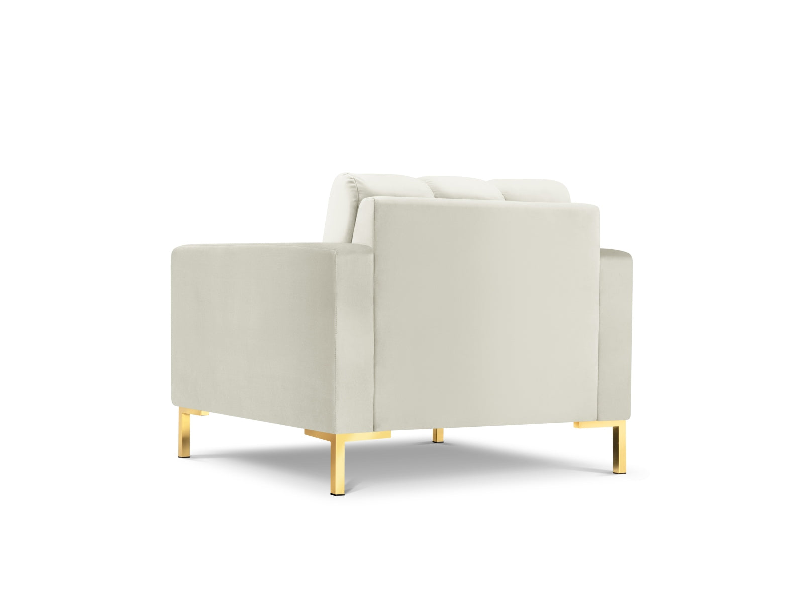Mamaia Velour Sessel 1 Sitz in Light Beige/Gold präsentiert im Onlineshop von KAQTU Design AG. Sessel ist von Micadoni