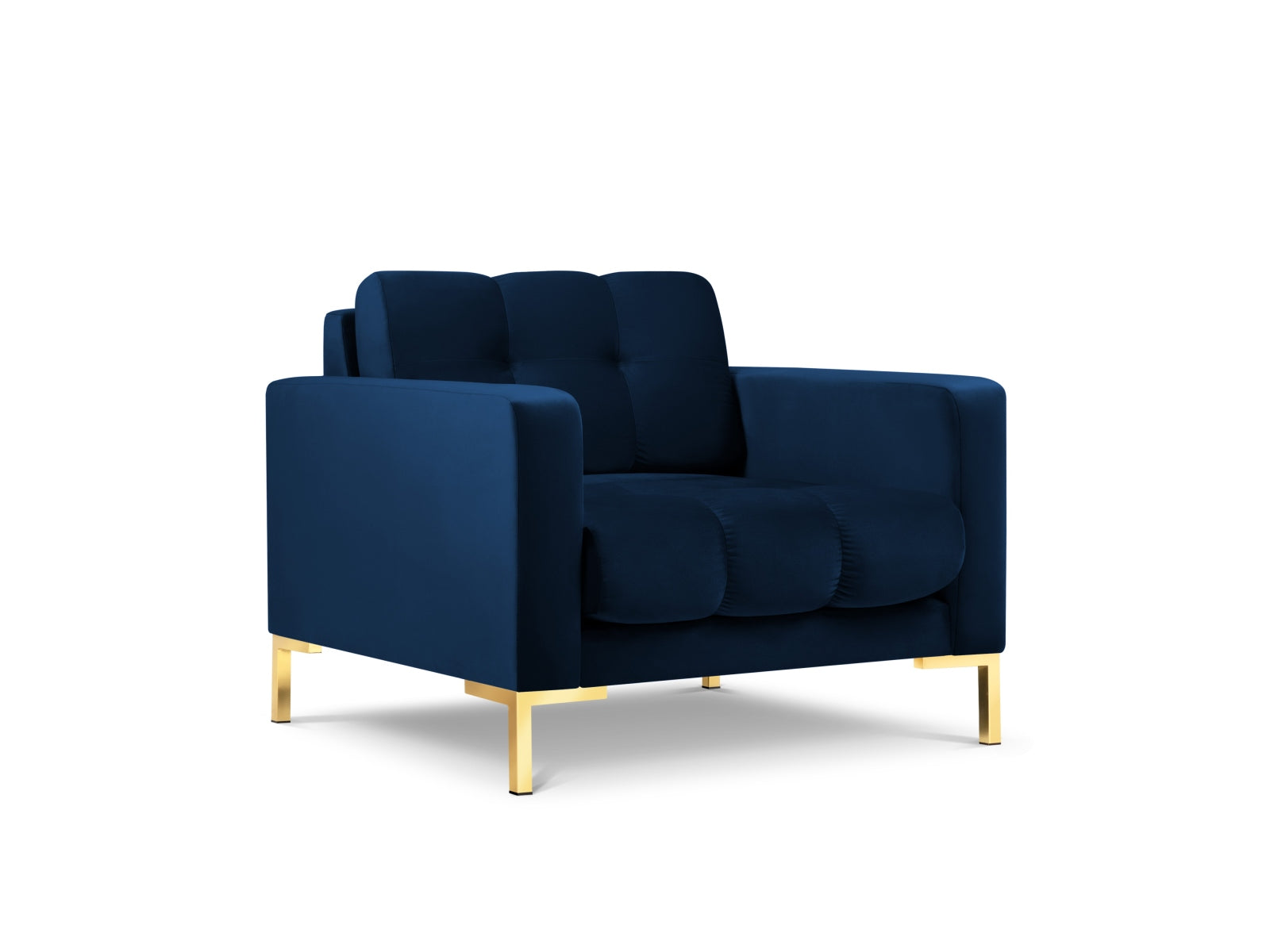 Mamaia Velour Sessel 1 Sitz in Royal Blue/Gold präsentiert im Onlineshop von KAQTU Design AG. Sessel ist von Micadoni