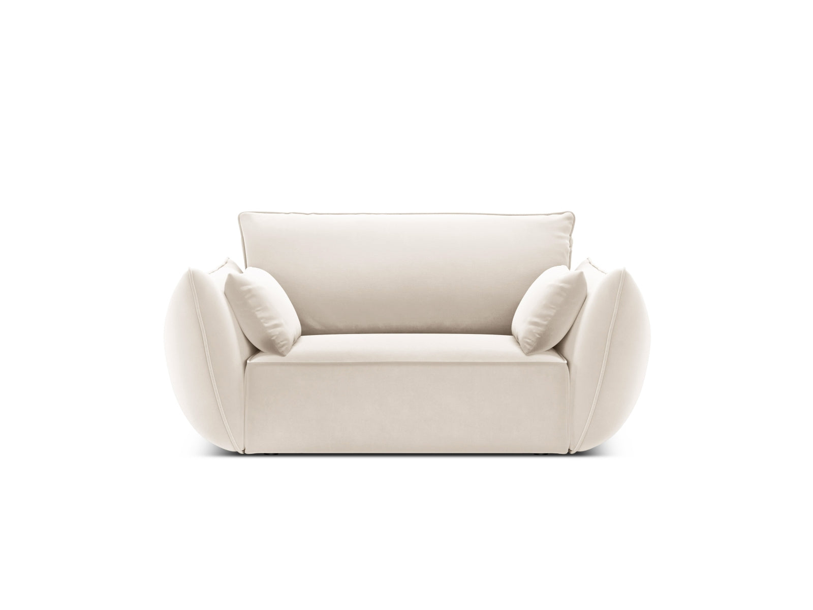Kaelle Velour Sessel 1 Sitz in Light Beige-Bluvel präsentiert im Onlineshop von KAQTU Design AG. Sessel ist von Micadoni