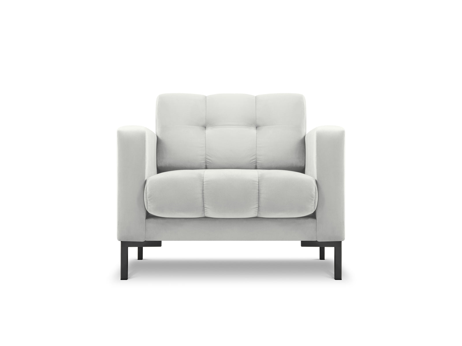 Mamaia Velour Sessel 1 Sitz in Silver/Schwarz präsentiert im Onlineshop von KAQTU Design AG. Sessel ist von Micadoni