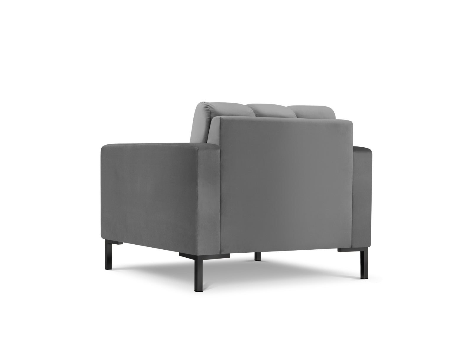 Mamaia Velour Sessel 1 Sitz in Light Grey/Schwarz präsentiert im Onlineshop von KAQTU Design AG. Sessel ist von Micadoni