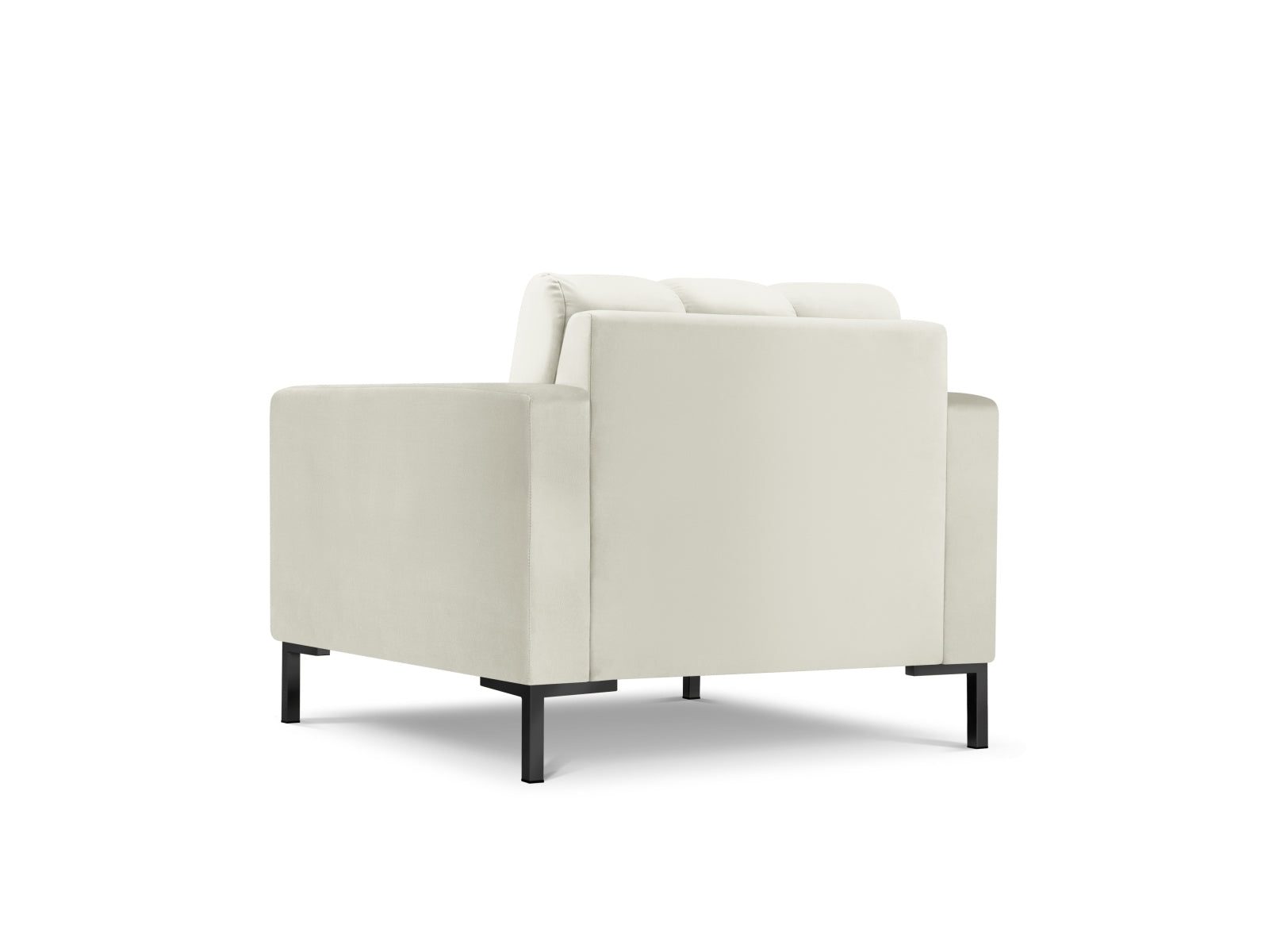 Mamaia Velour Sessel 1 Sitz in Light Beige/Schwarz präsentiert im Onlineshop von KAQTU Design AG. Sessel ist von Micadoni