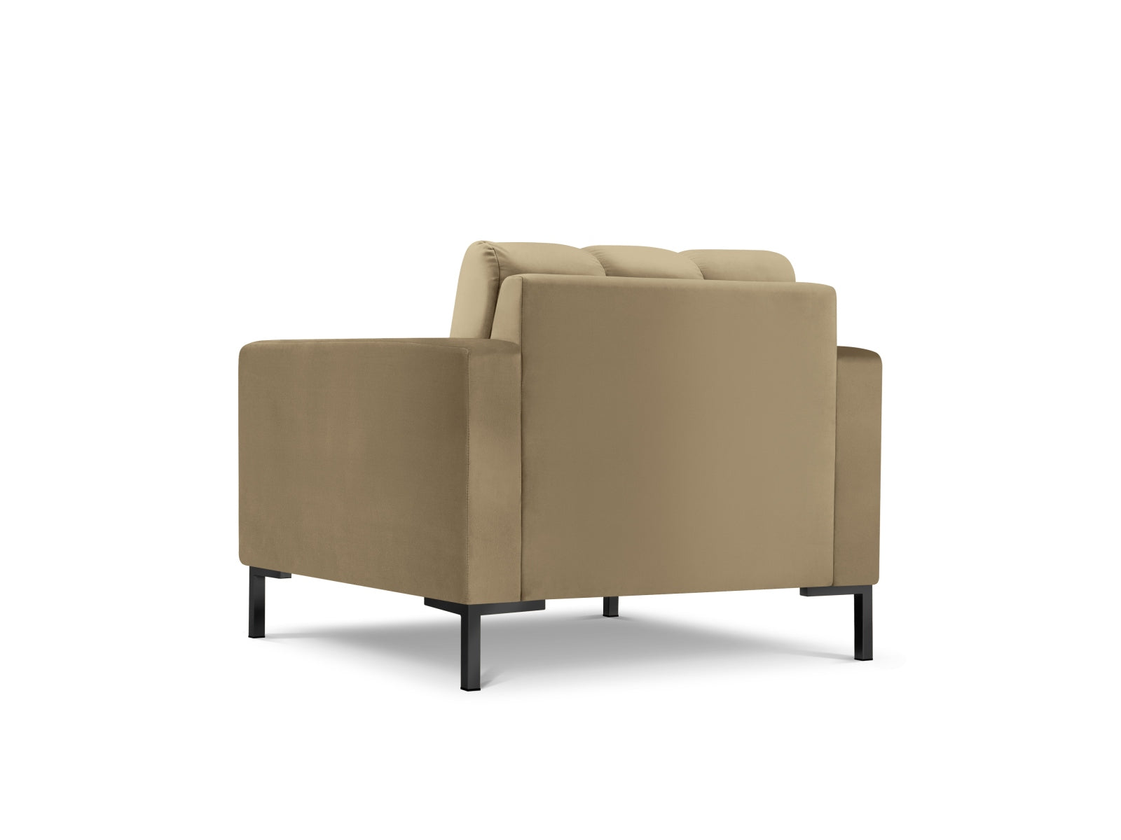 Mamaia Velour Sessel 1 Sitz in Beige/Schwarz präsentiert im Onlineshop von KAQTU Design AG. Sessel ist von Micadoni