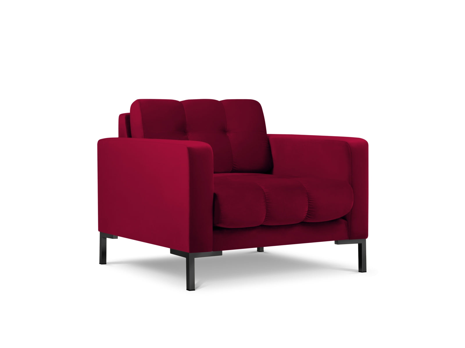Mamaia Velour Sessel 1 Sitz in Red/Schwarz präsentiert im Onlineshop von KAQTU Design AG. Sessel ist von Micadoni