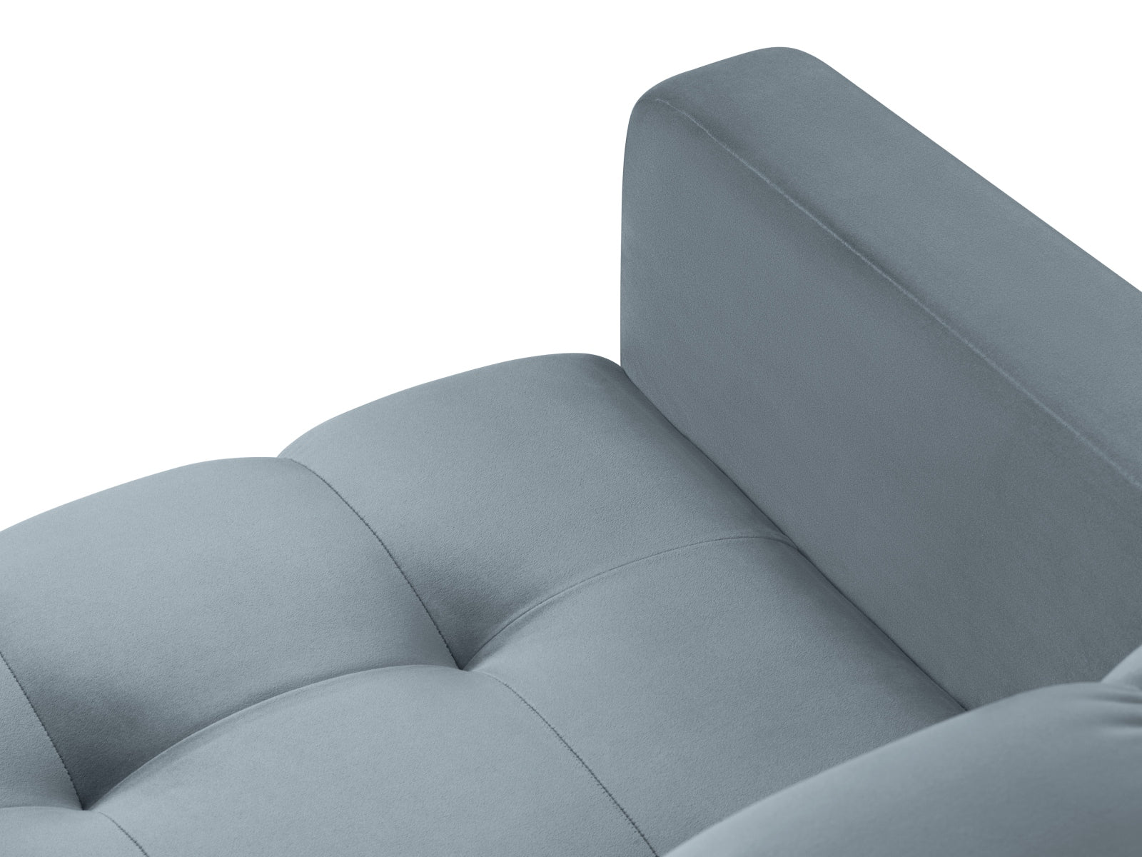 Mamaia Velour Sessel 1 Sitz in Light Blue/Schwarz präsentiert im Onlineshop von KAQTU Design AG. Sessel ist von Micadoni