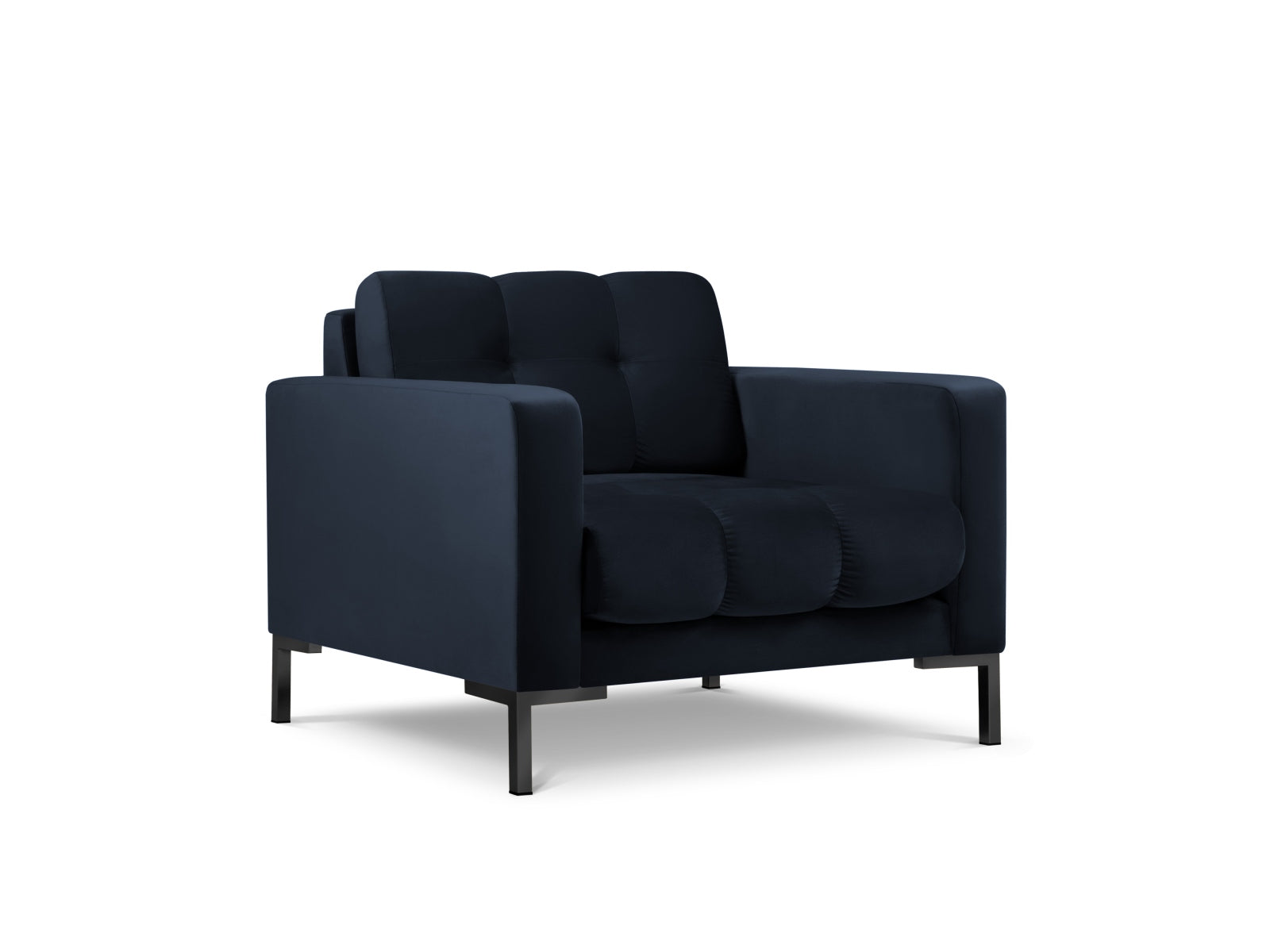 Mamaia Velour Sessel 1 Sitz in Dark Blue/Schwarz präsentiert im Onlineshop von KAQTU Design AG. Sessel ist von Micadoni