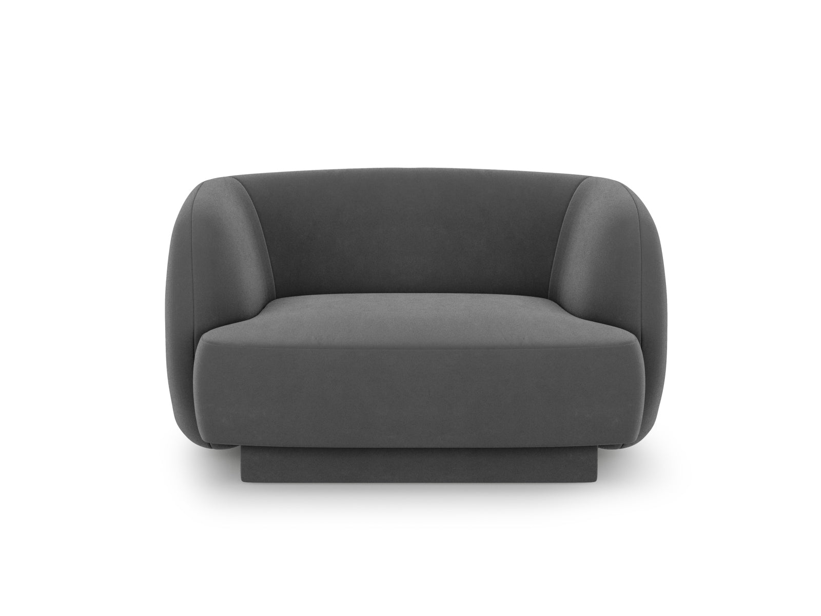 Miley Velour Sessel 1 Sitz in Grey präsentiert im Onlineshop von KAQTU Design AG. Sessel ist von Micadoni