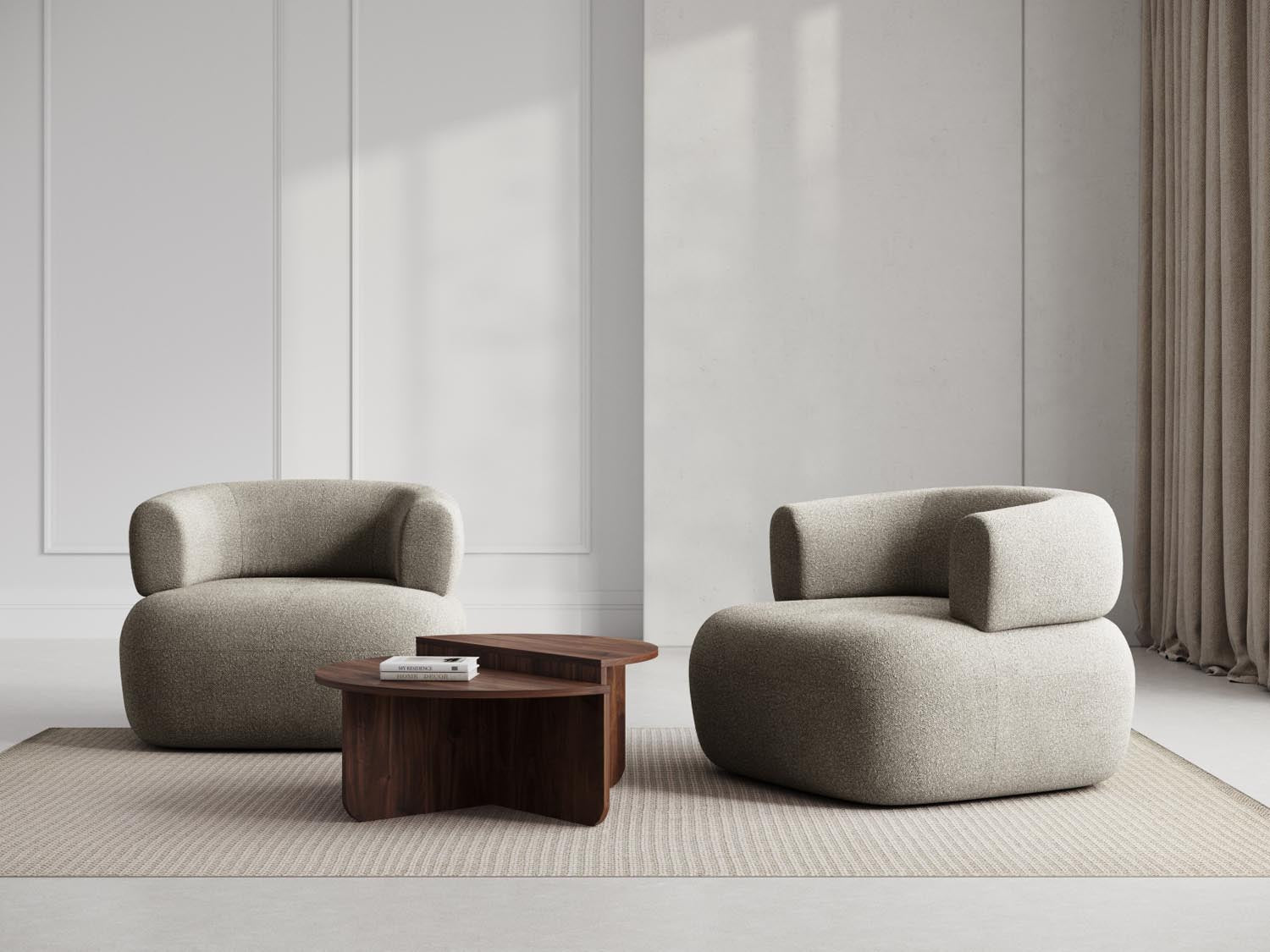 Jenny Sessel 1 Sitz in Light Grey präsentiert im Onlineshop von KAQTU Design AG. Sessel ist von Micadoni