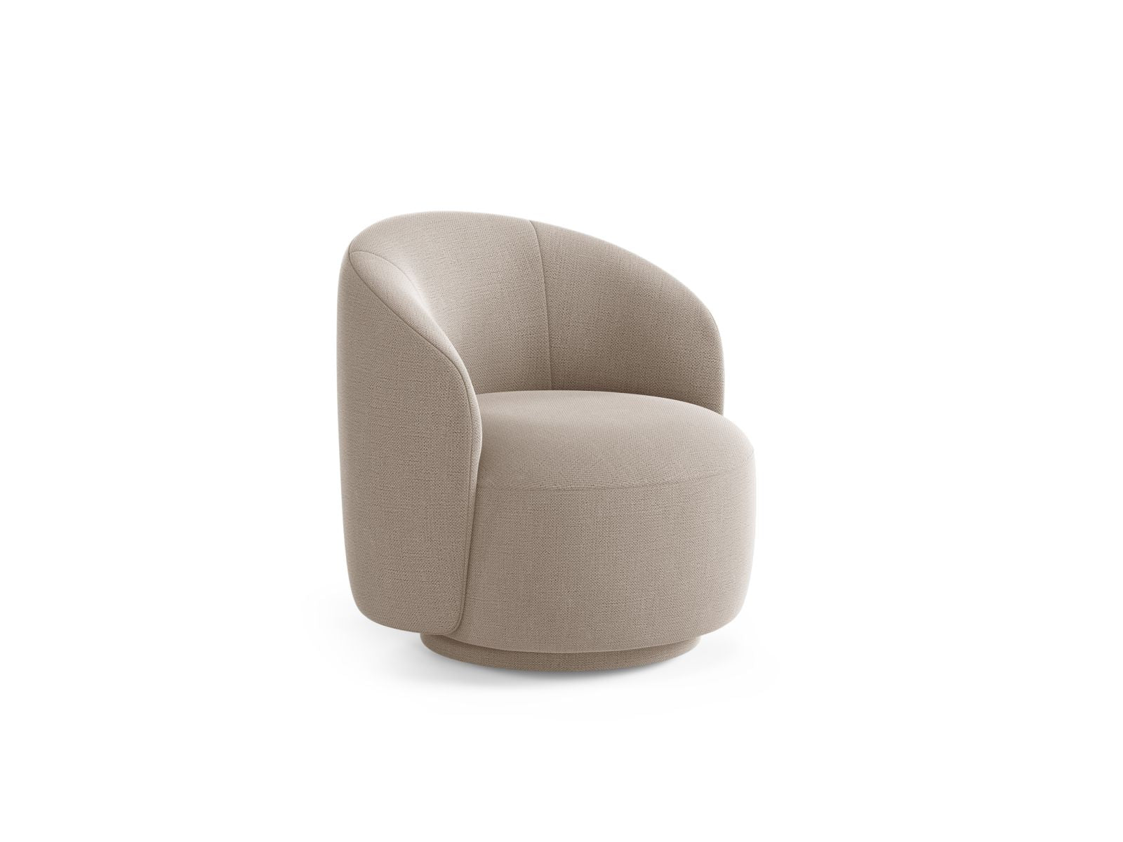 Eleganter Drehsessel Letizia von Micadoni in stilvollem Cappuccino-Moly, ideal für modernes Wohndesign und Komfort.