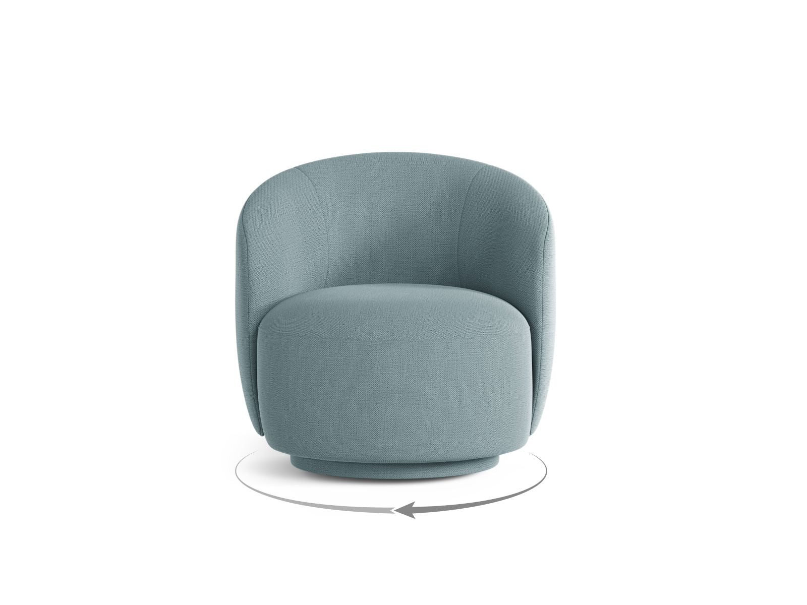 Drehsessel Letizia in Light Blue-Moly präsentiert im Onlineshop von KAQTU Design AG. Drehsessel ist von Micadoni