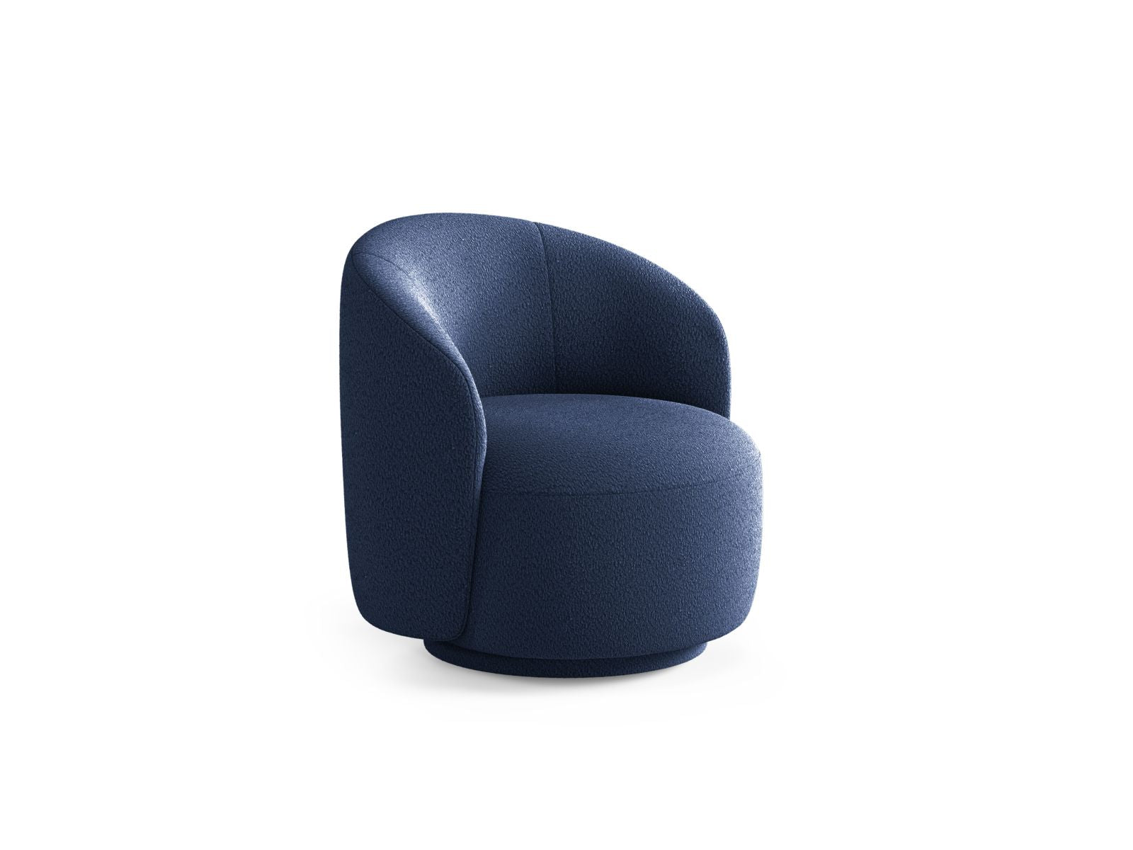 Eleganter Drehsessel Letizia in Navy Blue von Micadoni, ideal für stilvolle Wohnräume und komfortables Sitzen.