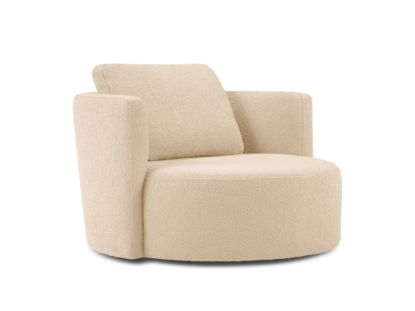 Bliss Swivel Boucle Armchair XL 1.5 Sitzer in Beige präsentiert im Onlineshop von KAQTU Design AG. Sessel ist von Micadoni