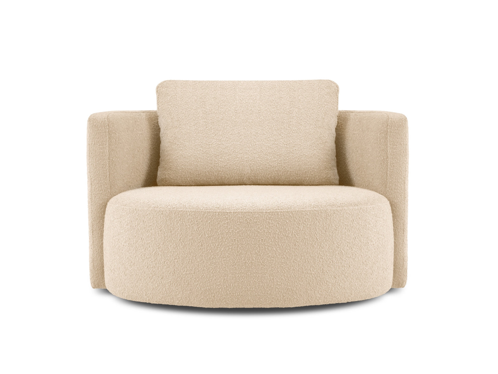 Bliss Swivel Boucle Armchair XL 1.5 Sitzer in Beige präsentiert im Onlineshop von KAQTU Design AG. Sessel ist von Micadoni