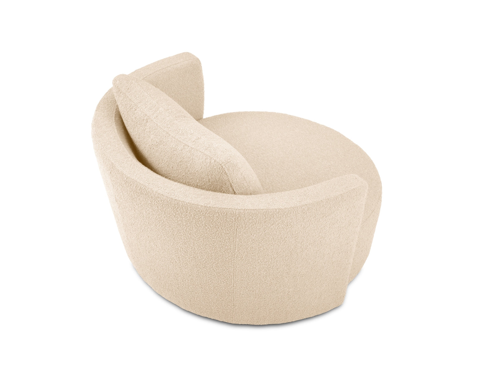 Bliss Swivel Boucle Armchair XL 1.5 Sitzer in Beige präsentiert im Onlineshop von KAQTU Design AG. Sessel ist von Micadoni