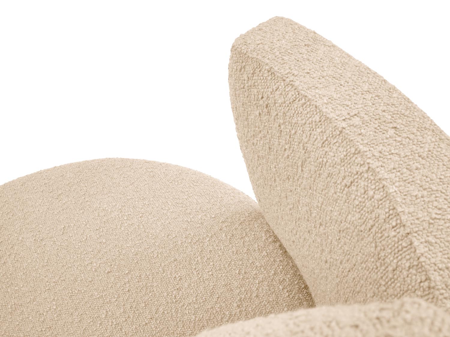 Bliss Swivel Boucle Armchair XL 1.5 Sitzer in Beige präsentiert im Onlineshop von KAQTU Design AG. Sessel ist von Micadoni