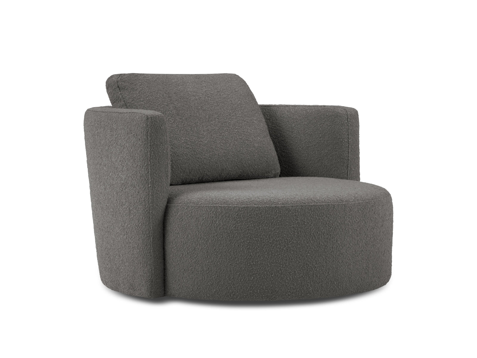 Bliss Swivel Boucle Armchair XL 1.5 Sitzer in Dark Grey präsentiert im Onlineshop von KAQTU Design AG. Sessel ist von Micadoni