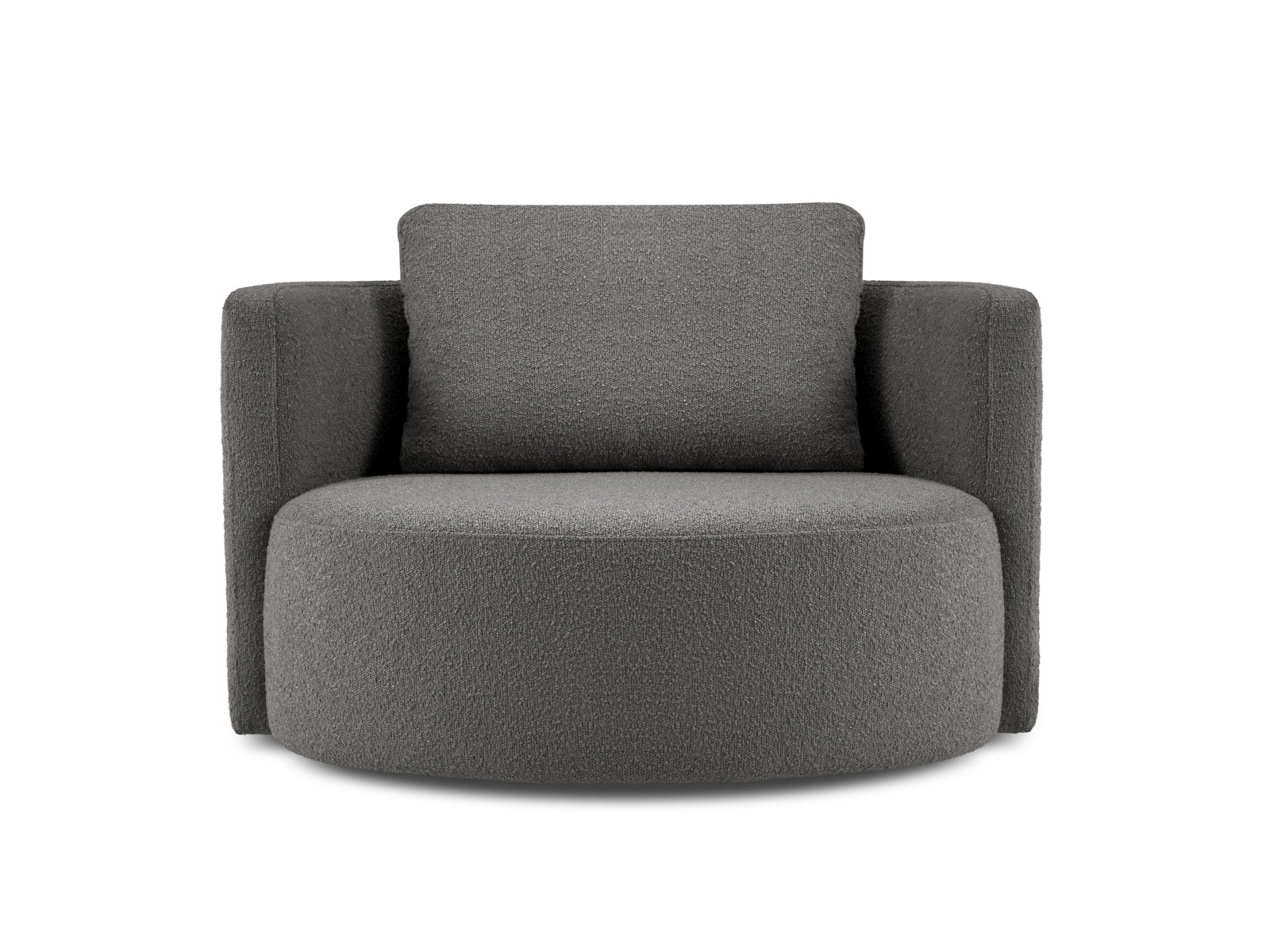 Bliss Swivel Boucle Armchair XL 1.5 Sitzer in Dark Grey präsentiert im Onlineshop von KAQTU Design AG. Sessel ist von Micadoni