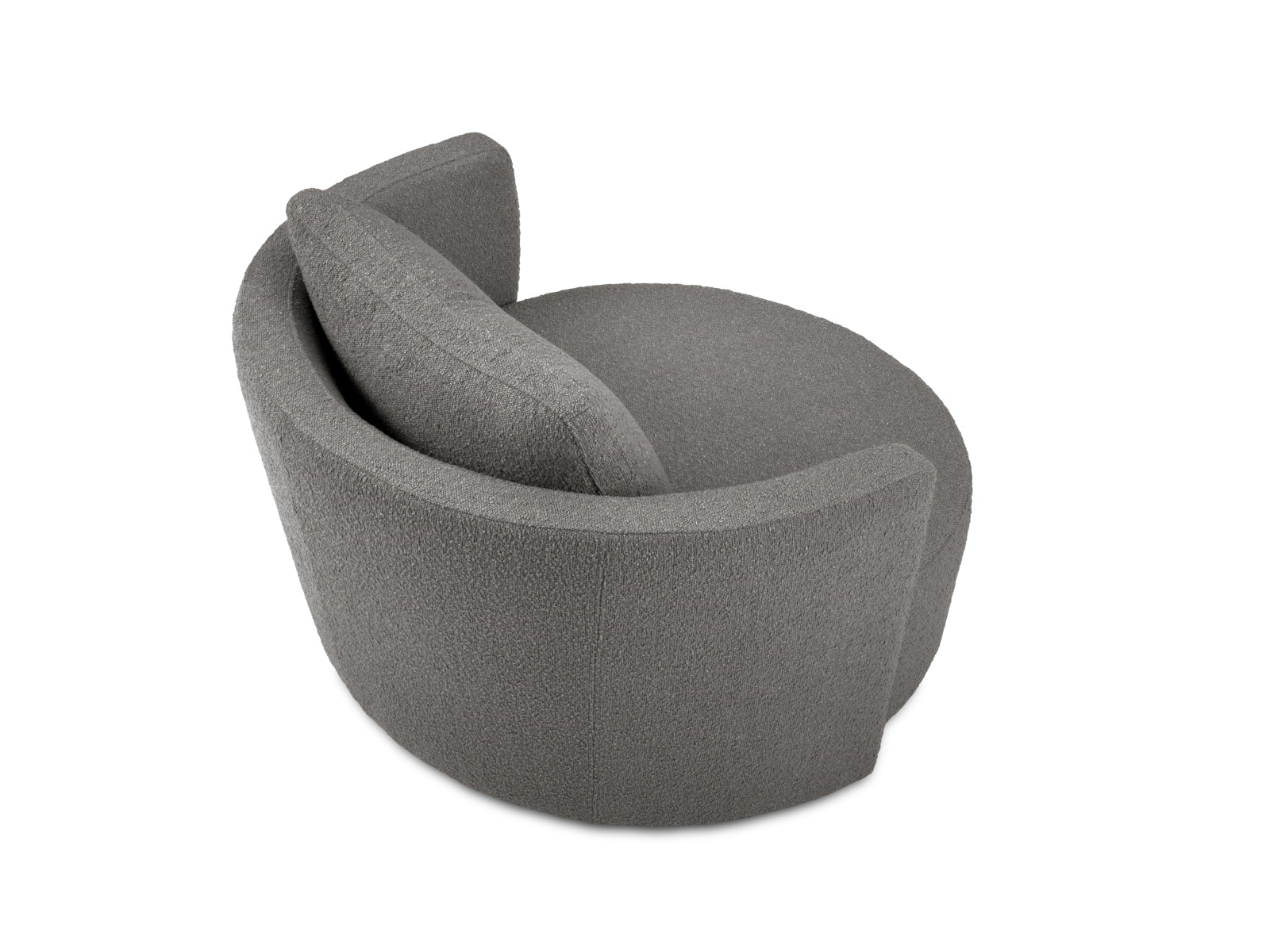 Bliss Swivel Boucle Armchair XL 1.5 Sitzer in Dark Grey präsentiert im Onlineshop von KAQTU Design AG. Sessel ist von Micadoni