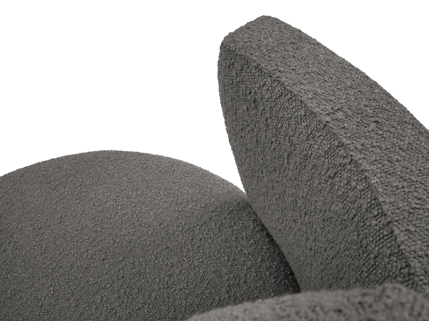 Bliss Swivel Boucle Armchair XL 1.5 Sitzer in Dark Grey präsentiert im Onlineshop von KAQTU Design AG. Sessel ist von Micadoni
