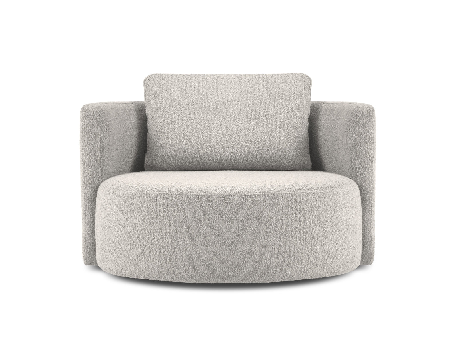 Bliss Swivel Boucle Armchair XL 1.5 Sitzer in Light Grey präsentiert im Onlineshop von KAQTU Design AG. Sessel ist von Micadoni