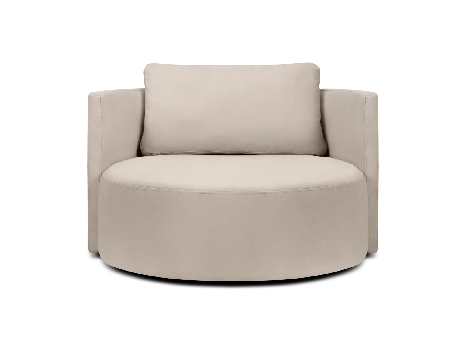 Bliss Swivel Velour Armchair XL 1.5 Sitzer in Beige präsentiert im Onlineshop von KAQTU Design AG. Sessel ist von Micadoni