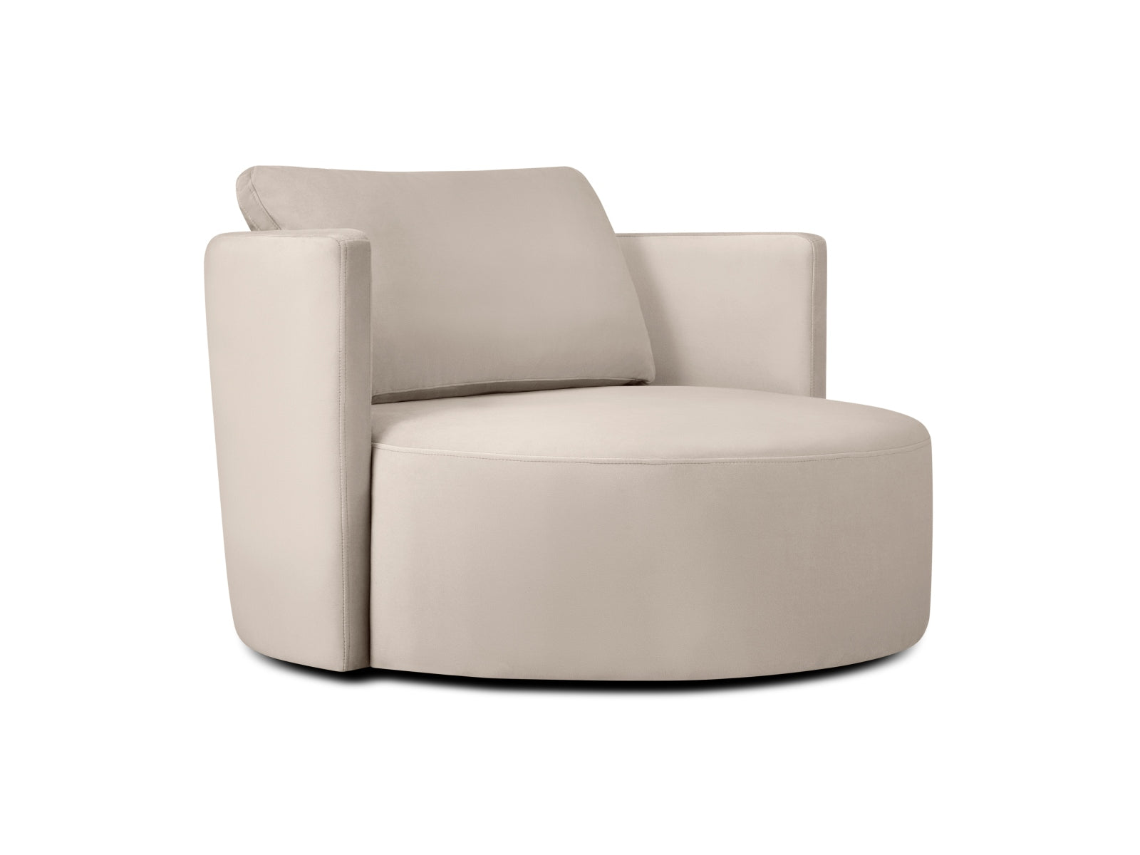 Bliss Swivel Velour Armchair XL 1.5 Sitzer in Beige präsentiert im Onlineshop von KAQTU Design AG. Sessel ist von Micadoni