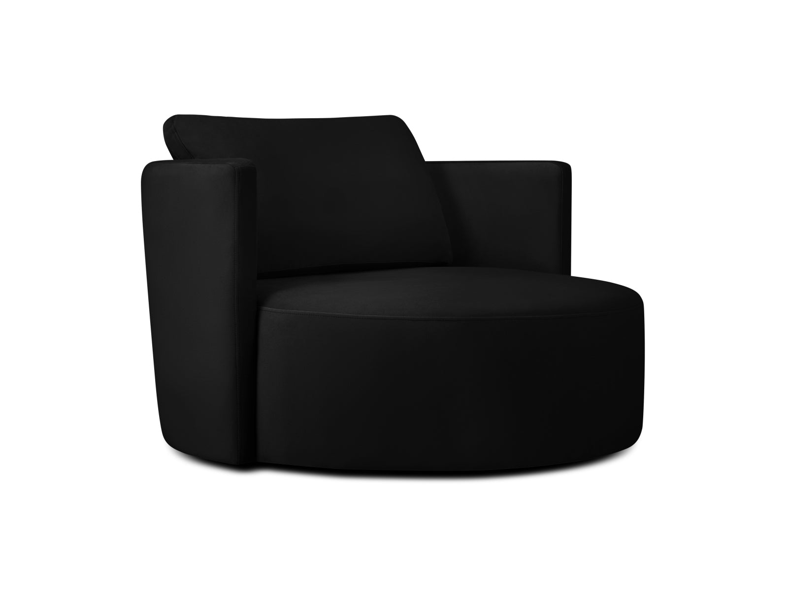 Bliss Swivel Velour Armchair XL 1.5 Sitzer in Black präsentiert im Onlineshop von KAQTU Design AG. Sessel ist von Micadoni