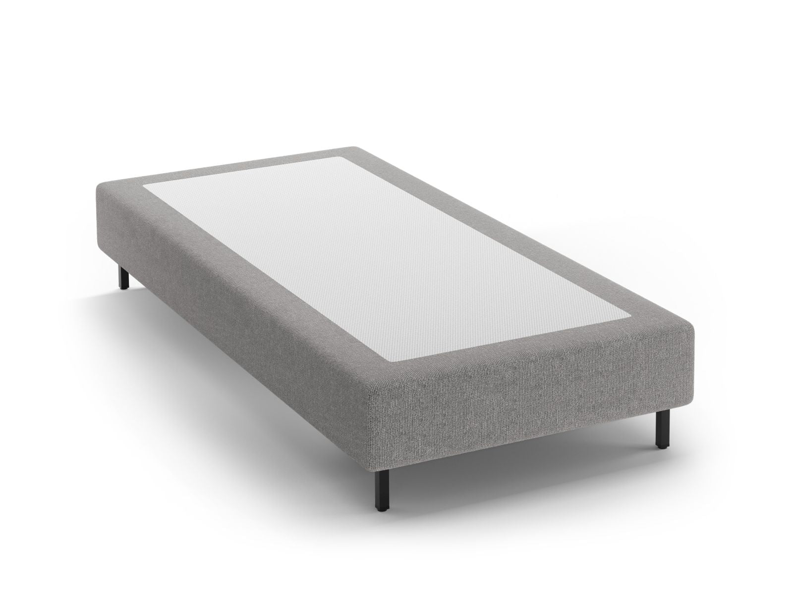 Elegantes Bettgestell Whale in sanftem Hellgrau von Micadoni, ideal für stilvolle Schlafzimmer und entspannende Nächte.