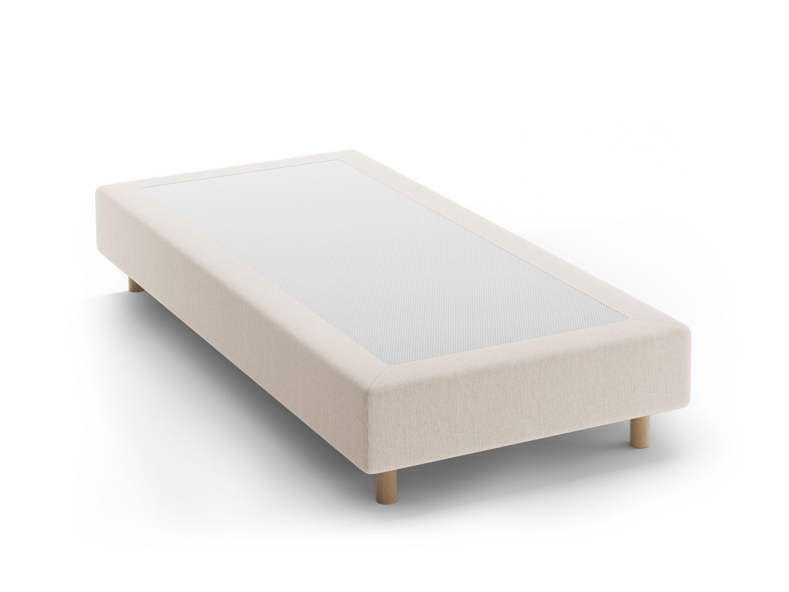 Bettgestell Whale 100cm in White-Babel präsentiert im Onlineshop von KAQTU Design AG. Bettgestell ist von Micadoni