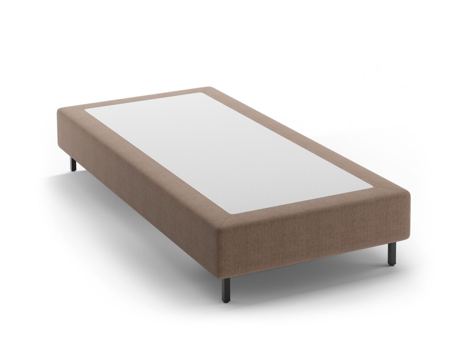 Elegantes Bettgestell Whale in zartem Beige, ideal für stilvolle Schlafzimmer und entspannende Rückzugsorte, erhältlich bei Micadoni.