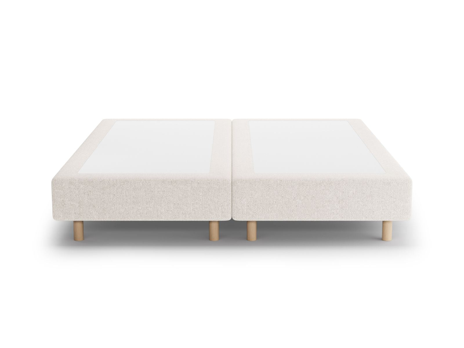 Modernes Bettgestell Whale in zartem Beige, perfekt für gemütliche Schlafzimmer und harmonische Wohnräume, erhältlich bei Micadoni.