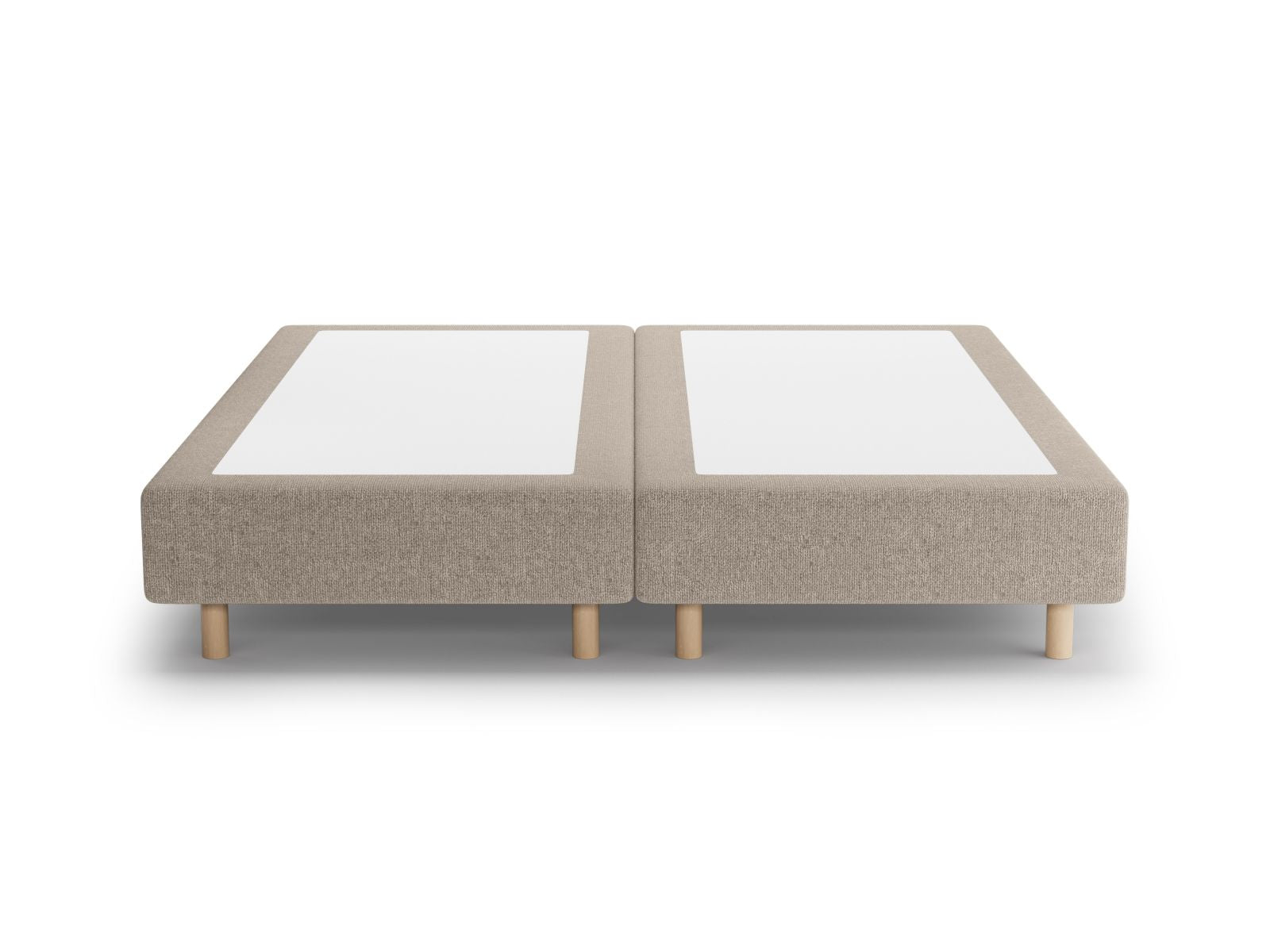 Elegantes Bettgestell Whale in sanftem Beige, ideal für stilvolle Schlafzimmer. Hochwertige Verarbeitung und modernes Design von Micadoni.