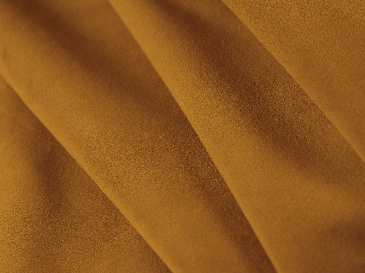Polsterbett Dream mit hohem gepolstertem Kopfteil, elfenbeinfarbener Samtstoff-Bezug, schwarze Kunststoffbeine und Bettkasten mit Stauraum.
