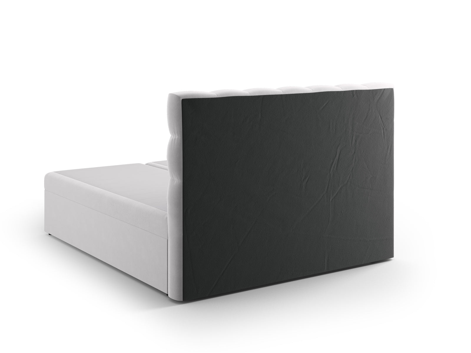 Mamaia Boxspring Bed Set: Headboard + Boxspringmatratze und Topper  140cm in Silver/Schwarz präsentiert im Onlineshop von KAQTU Design AG. Bett ist von Micadoni