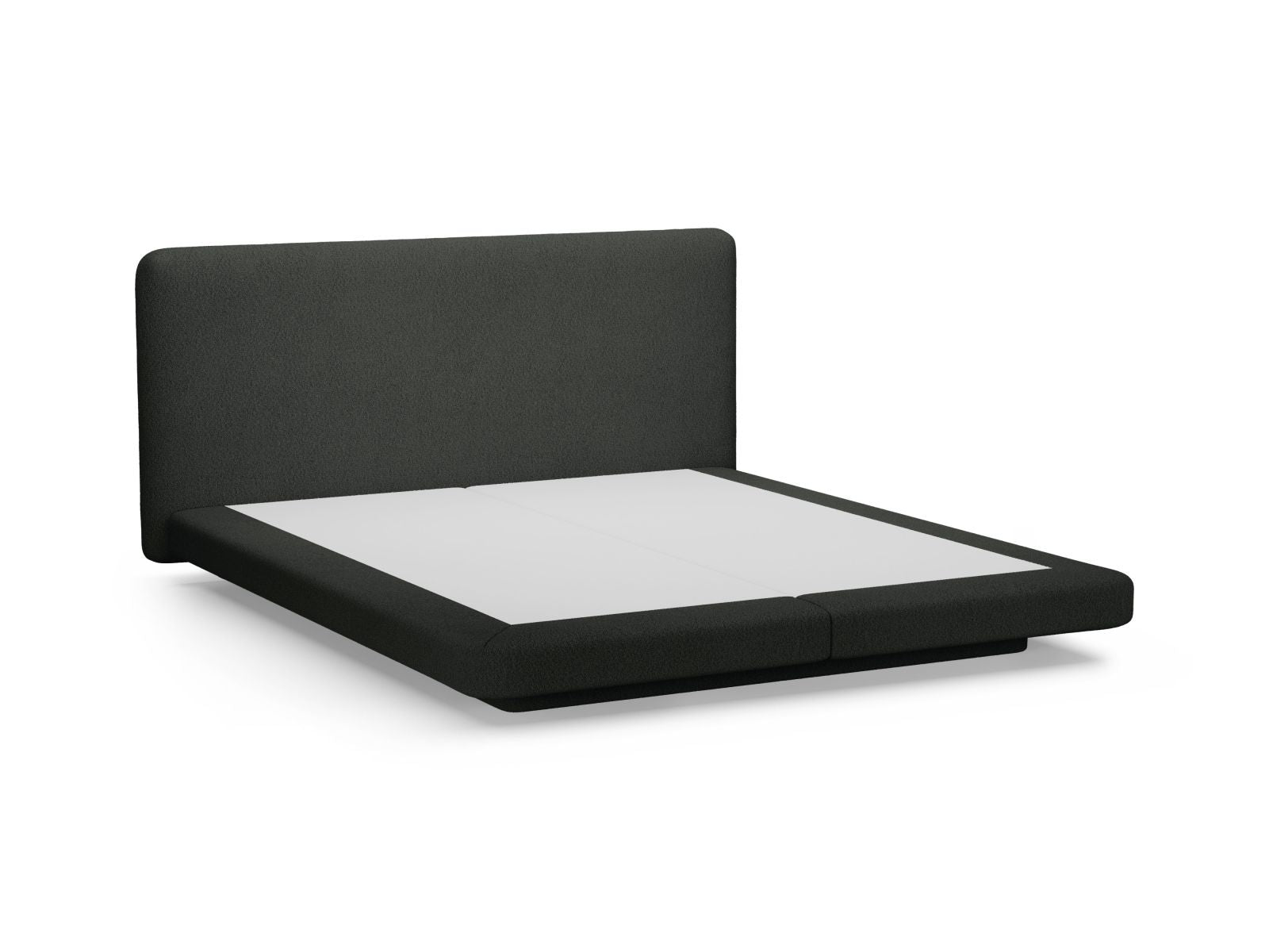 Elegantes Linea Bett mit 180 cm Kopfteil in Schwarz, ideal für moderne Schlafzimmer und stilvolle Einrichtung von Micadoni.