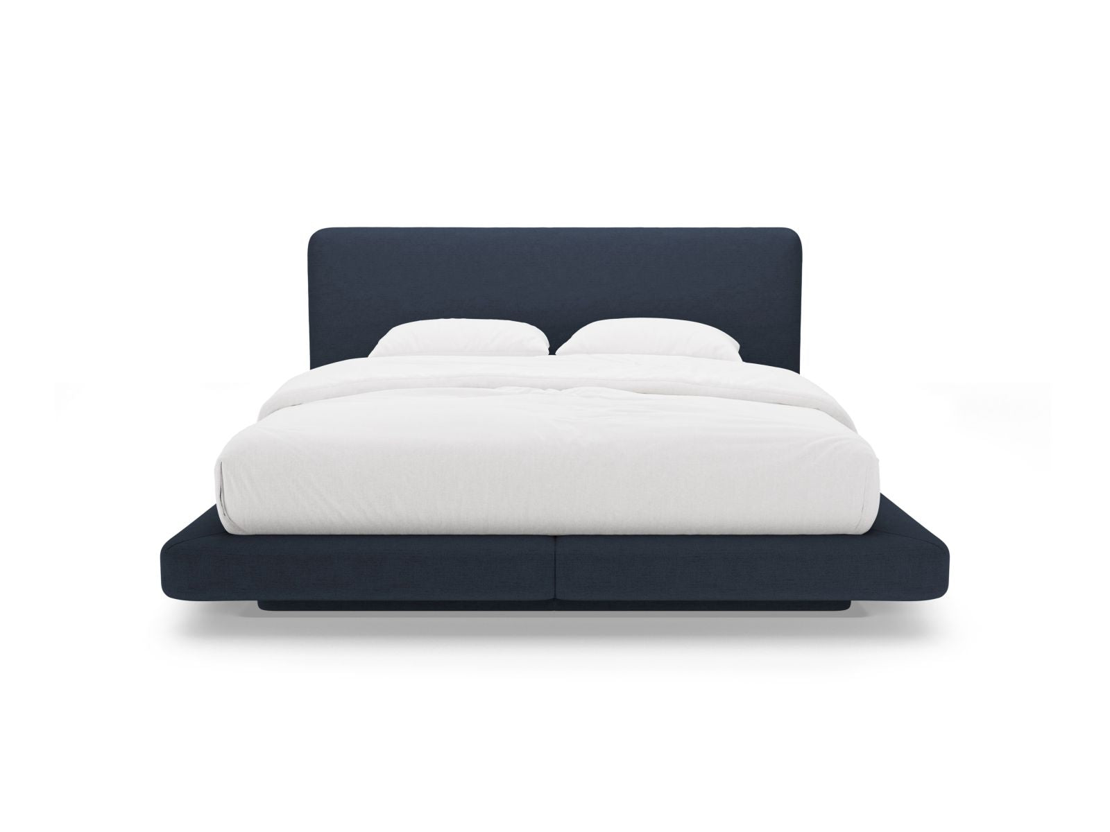 Elegantes Linea Bett mit 180 cm Kopfteil in Royal Blue von Micadoni, ideal für stilvolle Schlafzimmergestaltung.