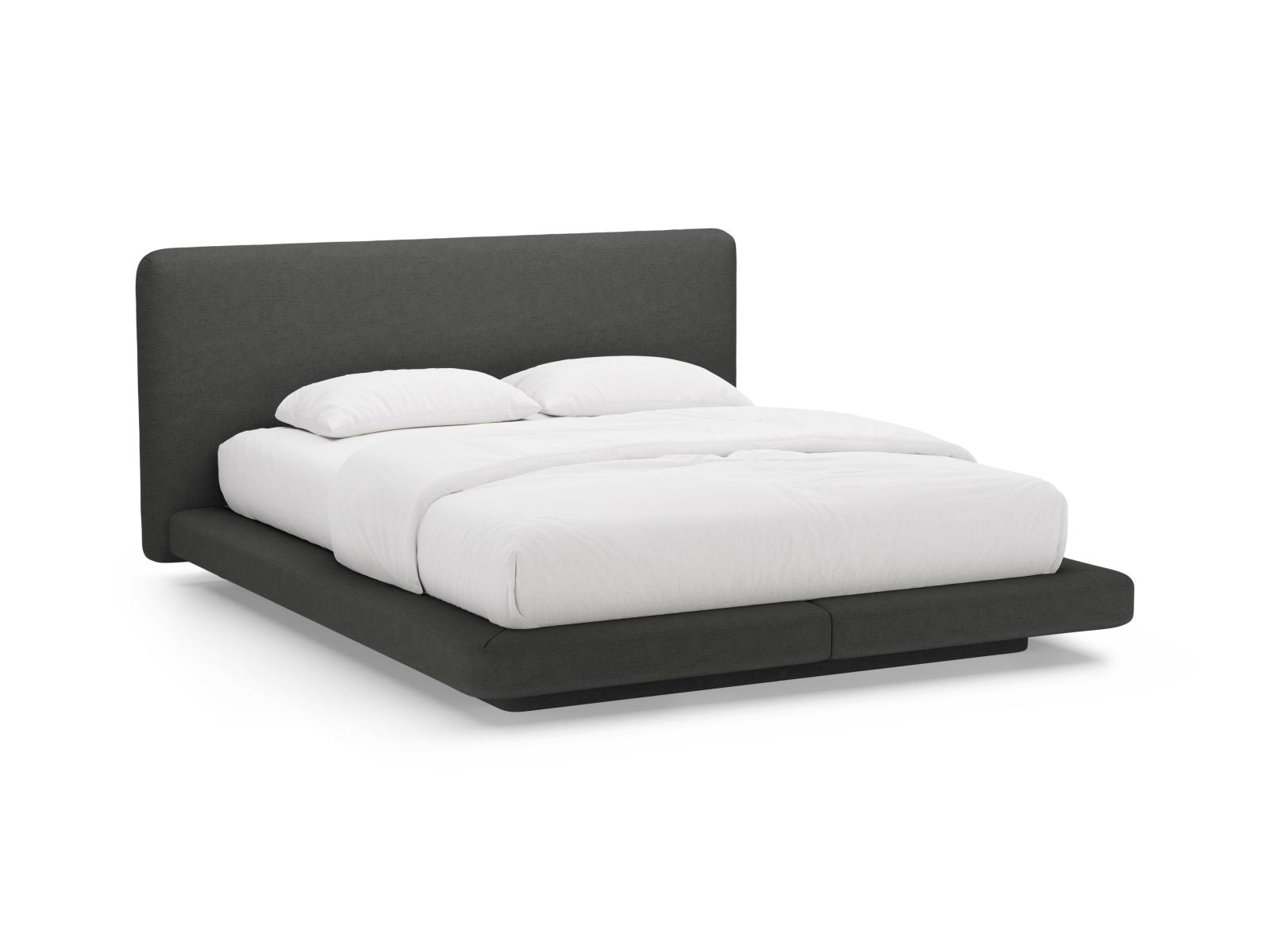 Linea Bett mit Kopfteil 180cm in Anthracite-Moly präsentiert im Onlineshop von KAQTU Design AG. Bett ist von Micadoni