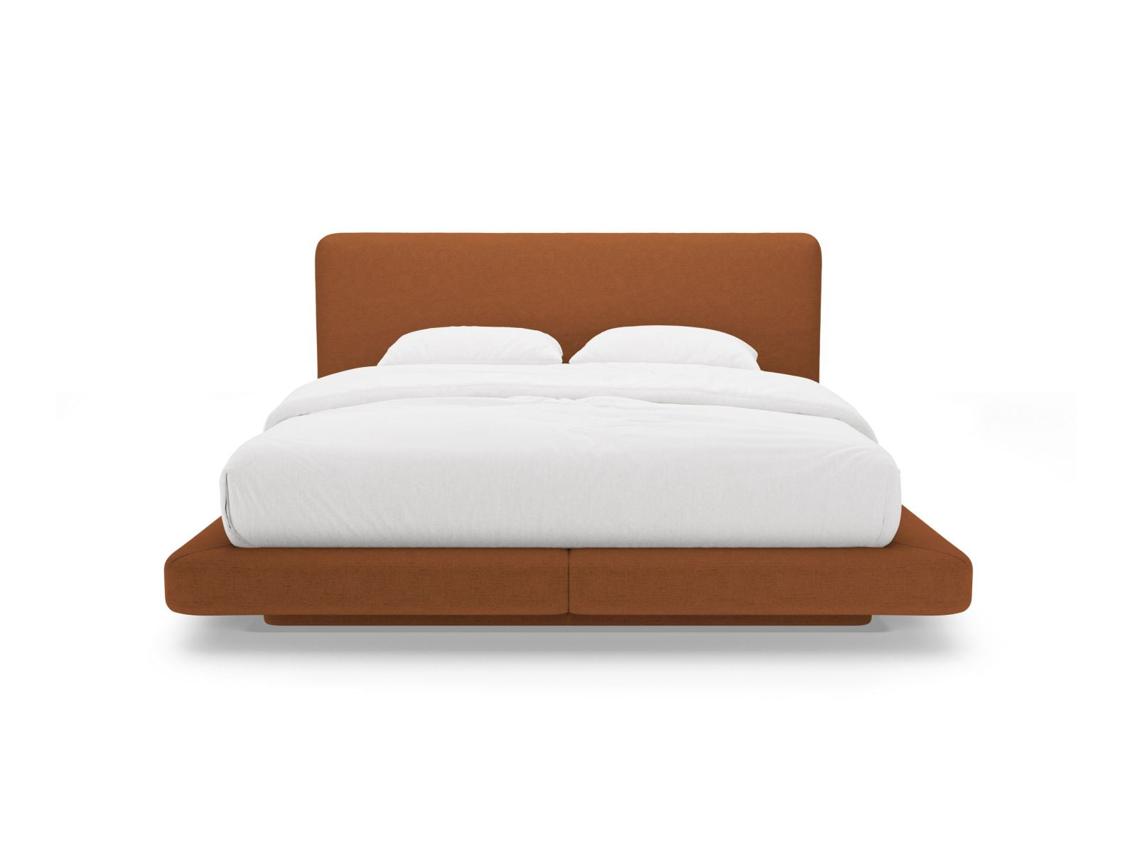 Elegantes Linea Bett mit 180 cm Kopfteil in Brick-Moly, stilvoll und modern, ideal für jedes Schlafzimmer von Micadoni.