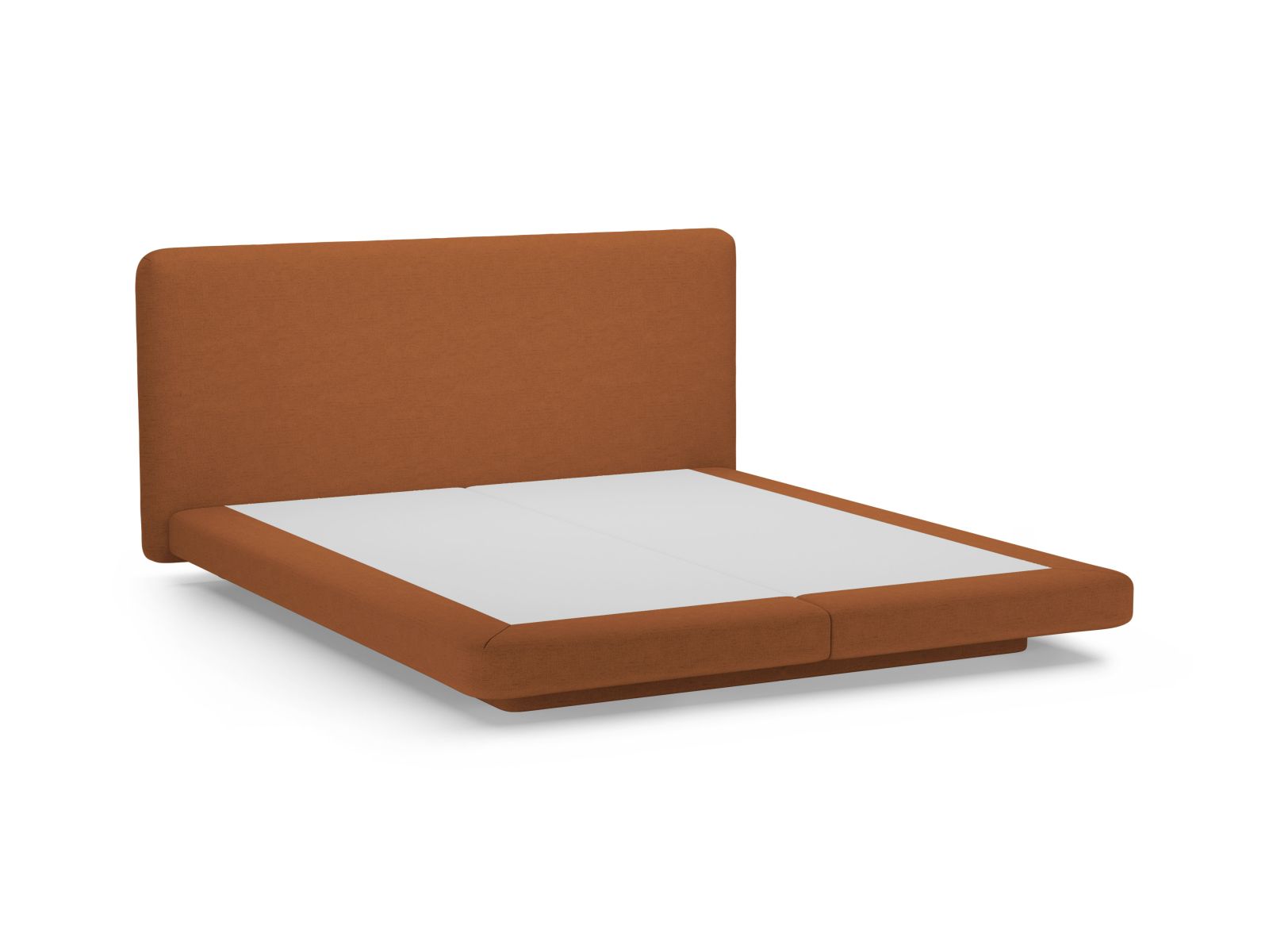 Elegantes Linea Bett mit 180 cm Kopfteil in Brick-Moly, ideal für ein modernes und stilvolles Schlafzimmer von Micadoni.