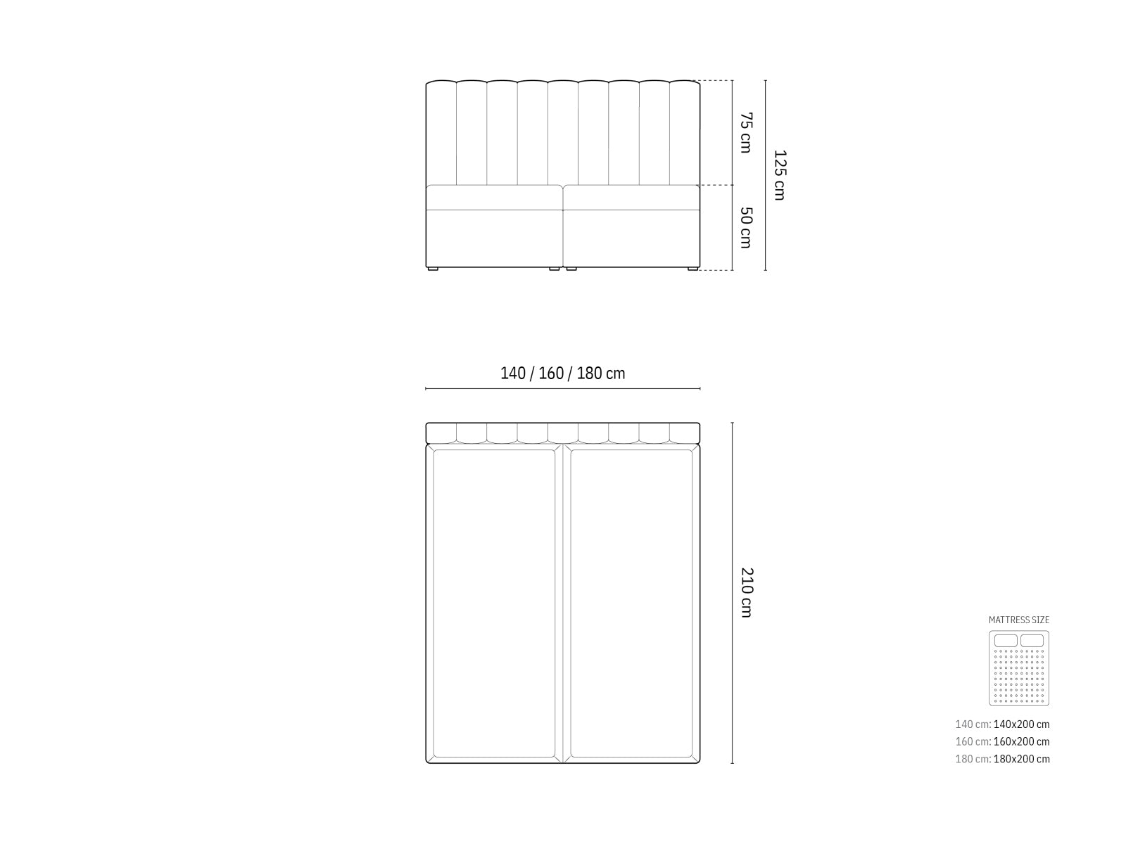 Entdecken Sie das Kelp Boxspring Bett Set von Micadoni: stilvolles Kopfteil, stabile Boxspring und hochwertige Matratze mit Topper für erholsamen Schlaf.