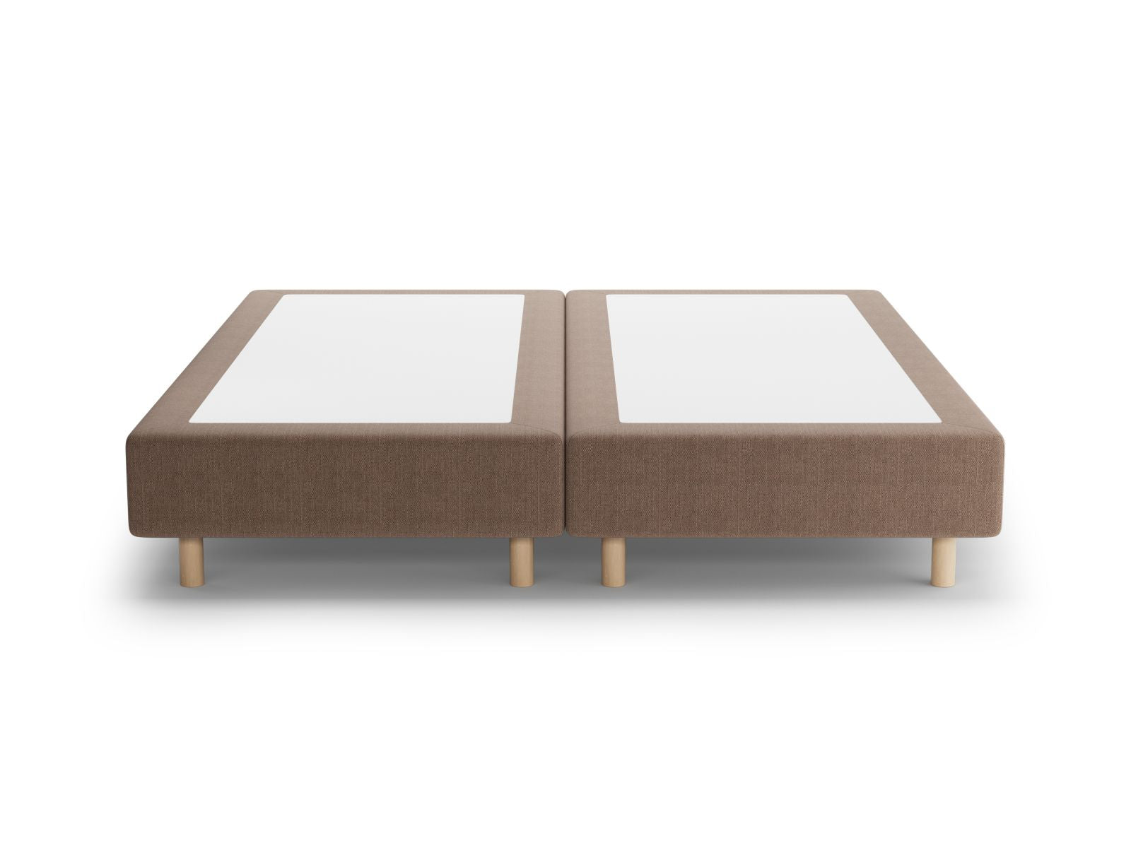 Stilvolles Bettgestell Whale in sanftem Beige, perfekt für moderne Schlafzimmer, erhältlich bei Micadoni.