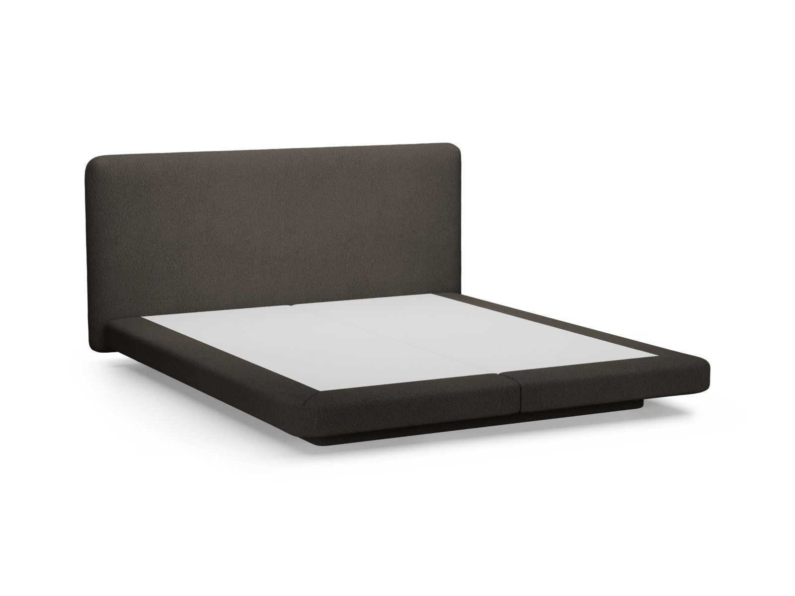 Elegantes Linea Bett mit 200 cm hohem Kopfteil in Braun-Baloo, ideal für stilvolle Schlafzimmergestaltung, erhältlich bei Micadoni.